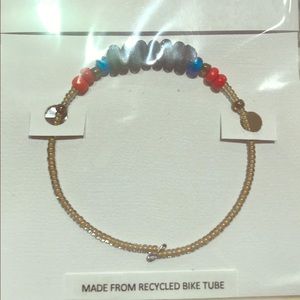 Bracelet handmade from recycled bike tubes